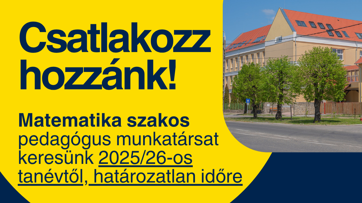 Matematika szakos álláspályázat