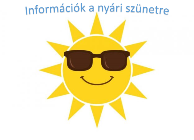 Információk a nyári szünetre